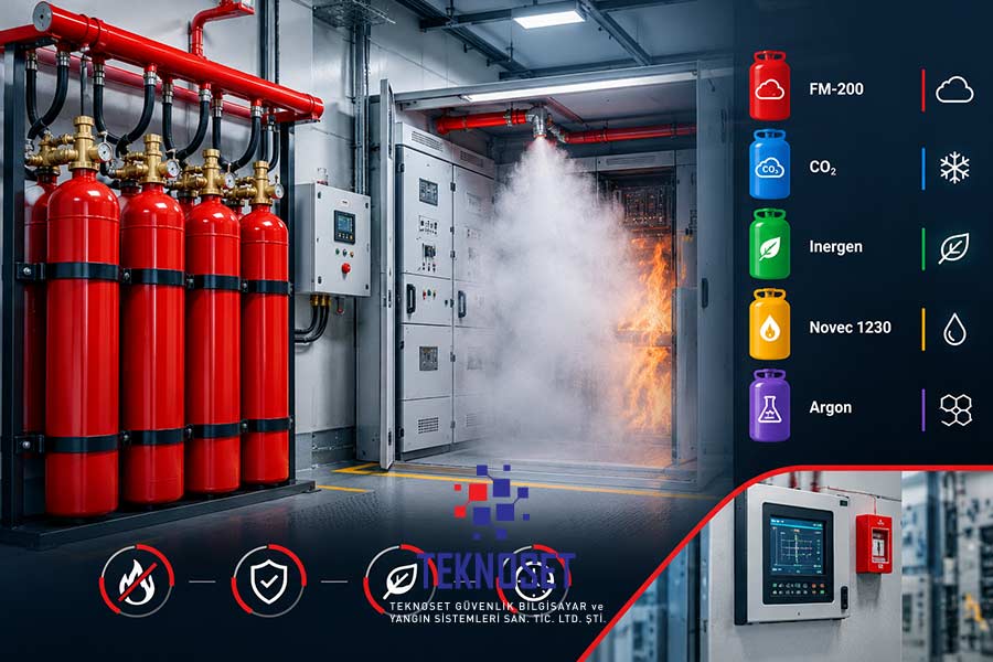 Sıkça Kullanılan Gaz Türleri ve Karşılaştırması - Teknoset Güvenlik Yangın