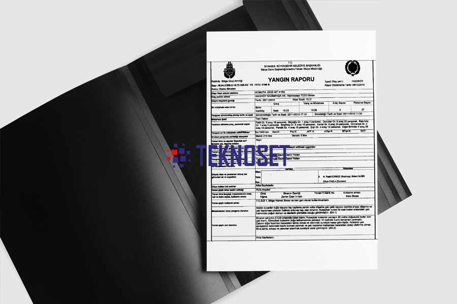 İtfaiye Yangın Raporu - Teknoset Yangın ve Güvenlik